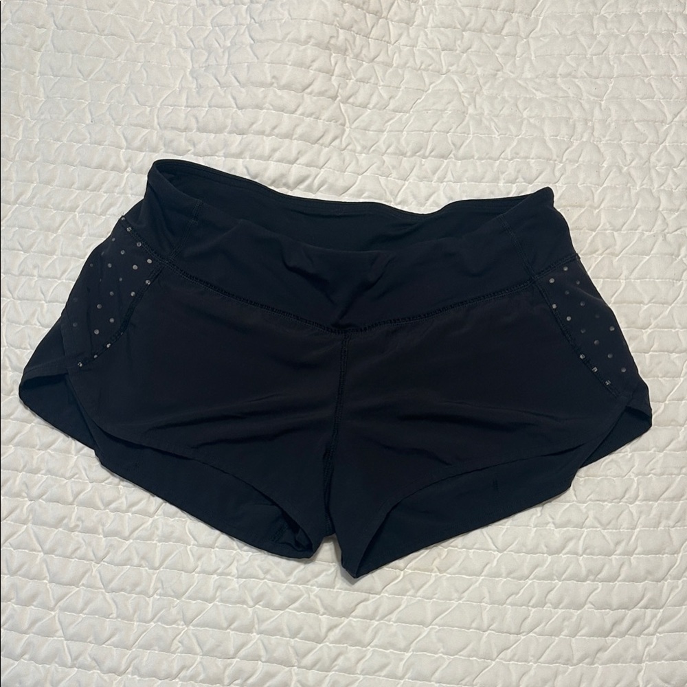 lululemon athletica Black Women's Athletic Shorts with back zipper